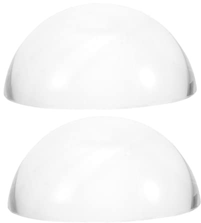 EXCEART Gepresste Kristall Halbkugel Glas Foto Kristallkugel Briefbeschwerer Halbe Linse Briefbeschwerer Lupe Chinesischer Briefbeschwerer Rundes Glas Beschriftung Kalligraphiepapier 3D