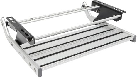 panfudongk Marchepied de camping en aluminium avec fermeture éclair - Résistant aux intempéries et stable