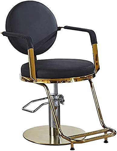 Salon-Liegestuhl, einfacher Retro-hydraulischer Friseurstuhl, Salonstuhl für Friseur, Tattoo-Stuhl, Salonausrüstung mit Fußstütze, Tattoo-Stuhl