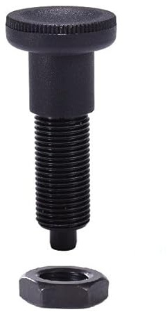 KINETIK MSystem® Rastbolzen Arretierbolzen ohne Rastsperre mit Feingewinde und Kontermutter M10, M12, M16, M20 Federriegel, Sicherungsbolzen, Stahl - 1 Stück (M20 x 1,5 mm)