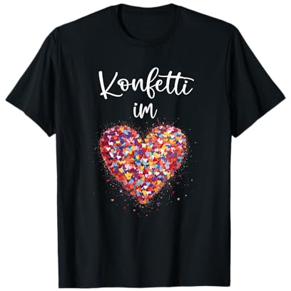 Konfetti im Herzen - Kölle Alaaf Rot Weiß Karneval Fashing T-Shirt