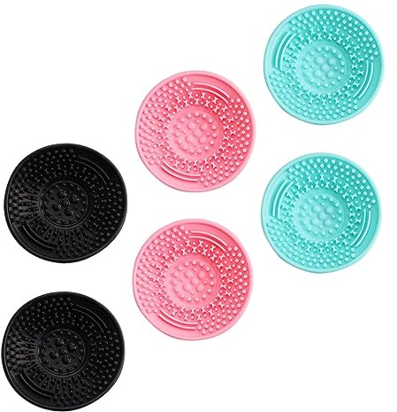 PLAFOPE 6pcs Clean Cup Makeup Pen Brush Cleaning Mat Silicone Brush Scrubber for Makeup Cleaner Cup Facial Cleansing