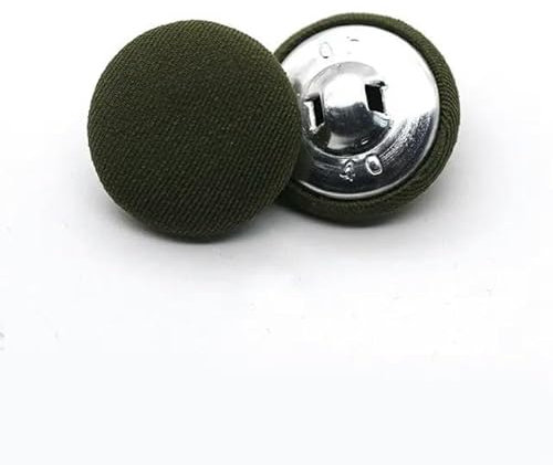 KIZAMI 10-teiliges Nähset für mit Stoff überzogene Knöpfe zum Selbermachen, mit Schaft aus Metall und Aluminium, 15–30 mm, zum Basteln, Nähen und Heimwerkern