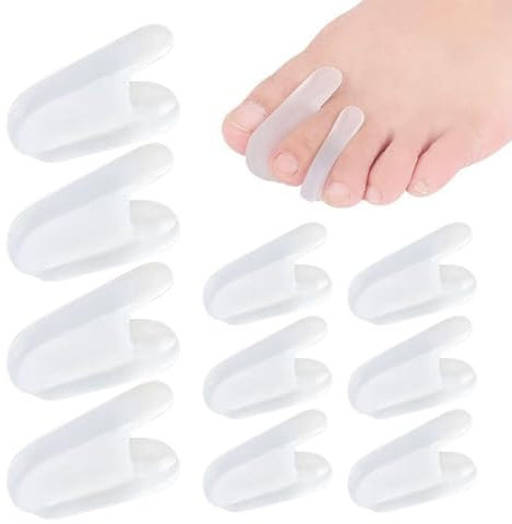 10 Piezas Ortesis De Dedos De Los Punteras, Separadores De Dedos Grandes Y Pequeños, Previenen La Superposición De Los Dedos De Los Pies, Ortesis De Gel Reutilizables