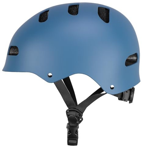 Skaterhelm Fahrradhelm für Damen Herren 59-62CM Robuster Stadthelm für den Alltag Verstellbar Unisex Schutzhelm für Skateboard E-Scooter Roller BMX