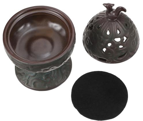 RORPOIR 1stück Keramischer Weihrauchbrenner Im Retro-Stil Kreatives Design Für Zuhause Zur Luftreinigung Und Entspannung Langlebig Und Praktisch Für Meditation Und Aromatische