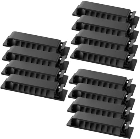 Angoily 12stücke Teiliges Kabelmanagement Selbstklebende Desktop Kabelhalter Für Kabel Ordnungshilfe Für Schreibtisch Büro Und Zuhause Einfache Installation Geeignet Für Verschiedene