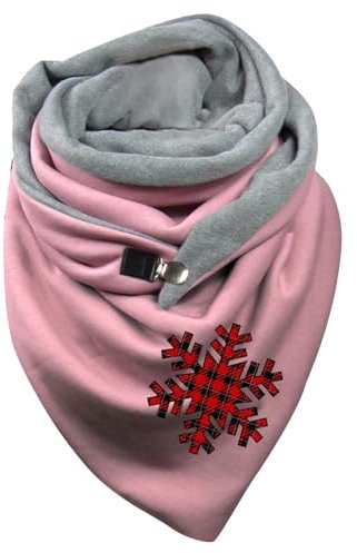Schal Weihnachten Damen Dreieckstücher Damen Damen Mit Gemustert Kuschelig Dreieckstuch Ausgefallene Damenschal Leichter Schaltuch Button Knopf Streifen Warm Soft Einfarbig Herbstscha