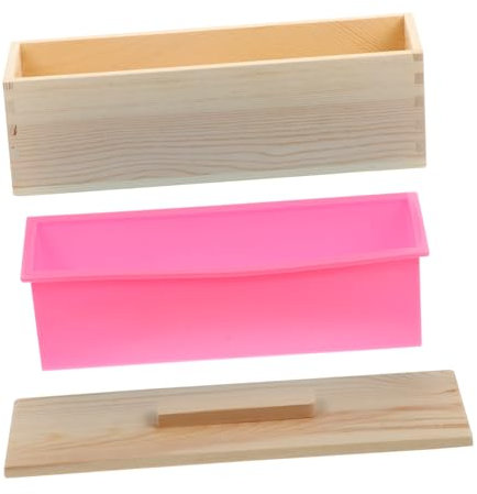 PHENOFICE Seifenholz-boxform Wiederverwendbare Dekorationsform Praktische Seifenform Antihaftbeschichtete Boxform Langlebige Seifenform