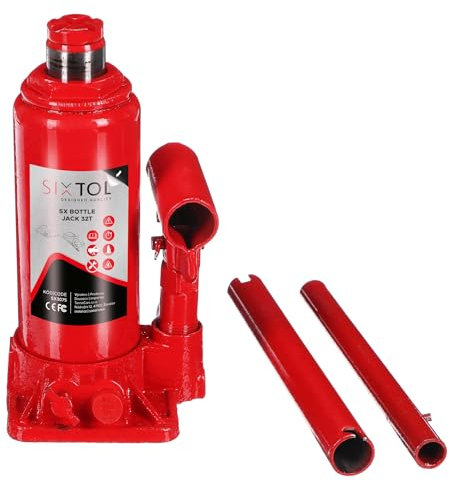 SIXTOL SX Bottle Jack 32T | Cric hydraulique Bouteille 32 tonnes | Compact et Robuste | Atelier et dépannage