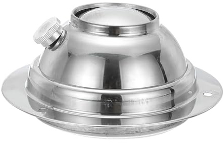 PATIKIL 4 Pollice Ventola Aria Regolabile in Acciaio Inox Soffitto Rotondo Ventola di Uscita Ventilazione Tubo Cappa Parete Soffitto per Bagno Cucina Ufficio