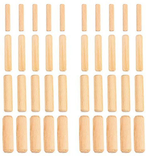 SOLUSTRE 500stücke Holzdübelstifte Aus Getrocknetem Hartholz Geriffelt Und Abgeschräggt Für Möbelverbindungen Und Reparaturen Langlebige Holzwellenverbinder Für Stabilität Und Haltbarkeit b