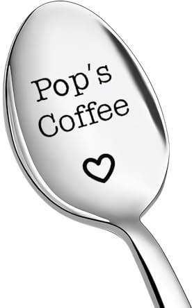 Grandad Father Day Gift for Pop Pops Birthday Gifts for Grandad Grandpa Pops Coffee Spoon