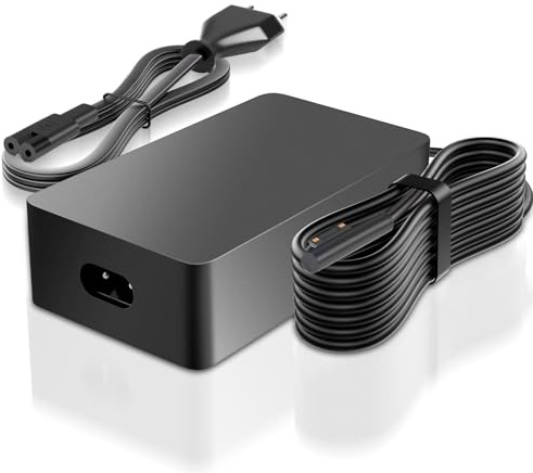 Cable de Charge Surface 127 W pour Microsoft Surface Pro 11/10/9/8/7/6/5/4/3, Surface Laptop 6/5/4/3/2, Surface Go 3/2, Surface Book 3/2 ¨C Port USB, Charge Rapide, Fonctions de s¨¦curit¨¦