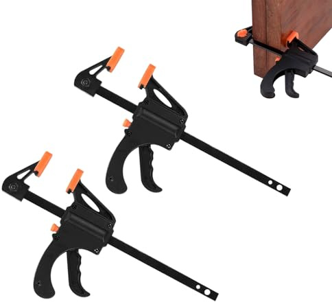 Quick Grip Clamps, Woodworking F Clamps, Ratchet Bar Clamp, Quick Release Clips, One Handed Clamp for Woodwork, Handmade Craft, Clamping, DIY