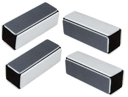 MUCKLILY Bloques de Pulido de Uñas de Plástico con Cuatro Superficies para Uso en Casa y Salón, Limas de Uñas para Manicura y Pedicura, Pack de 10 Unidades