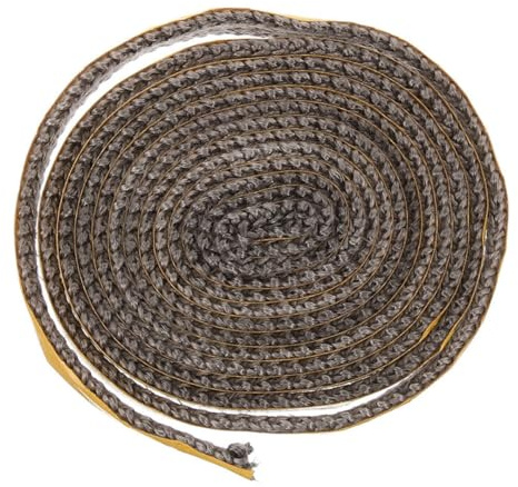 Healeved Cinta Junta Autoadhesiva Resistente al Calor para Estufa de Leña Chimenea y Horno Sello Térmico 3Mm X 10Mm X 4m Accesorio Aislante para Puertas y Recambios de Calefacción Hogar