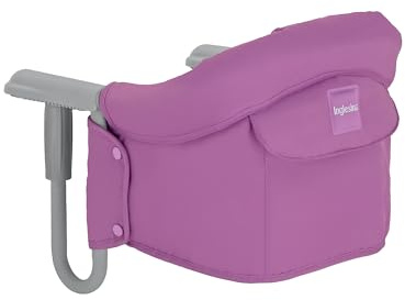 Inglesina Fast, Faltbarer Tischsitz, Rosa (Fuchsia), Einfach zu transportieren, Waschbar, Sichere Installation, Bis zu 15 kg, 35 x 27 x 42 cm