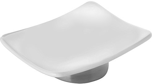 Gedy Petunia-Porta saponetta da scrivania, colore: bianco