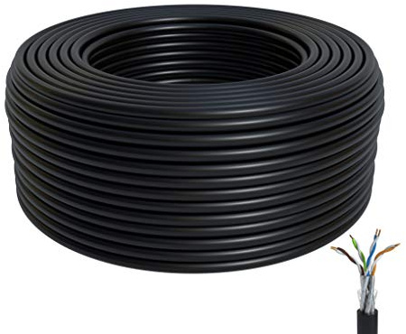 BIGtec Erdkabel CAT7 100m Outdoor Kabel Verlegekabel Netzwerkkabel Datenkabel Gigabit Installationskabel Außenkabel PE Mantel Erdverlegung Außenverlegung UV-beständig halogenfrei flammwidrig