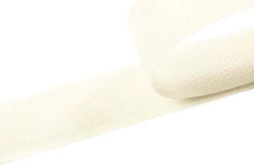 Klettband zum Nähen Creme (02), 4 Meter, 20mm breit Flausch & Haken