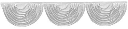 Weiß Swag,Popoti Silk Satin Hintergrund Swag Abnehmbare Vorhang Spitze Tisch Rock Hochzeit Stage Hintergrund Dekoration Swag Querbehang 3 m (3 x0.45 m,Swag)