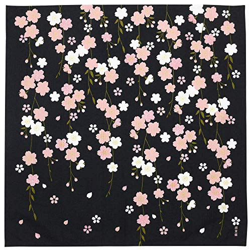 HAMAMONYO Furoshiki Wickeltuch Weinende Kirschblüten der Nacht