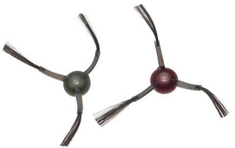 vhbw 2X Cepillo Lateral Compatible con Ecovacs Deebot Ozmo 920, 950 Robot Aspirador - Set cepillos, Rojo/Verde