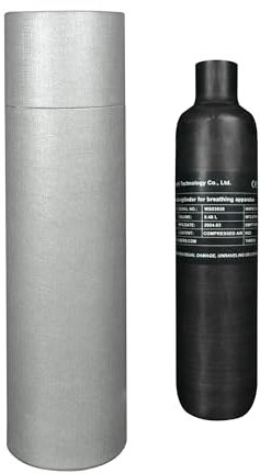 TUXING 30 MPa 4500 Psi 0,48 l 29 Cu in 420 cc Kohlefaser-HPA-Tank, Gasflasche, Paintball-Jagd für PCP-Luftgewehrpistole Daystate und FX-Gewinde M18 * 1,5