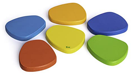 Erzi 46016 Balanciersteine Regenbogen aus Holz, für Freizeit, Sport und Therapie