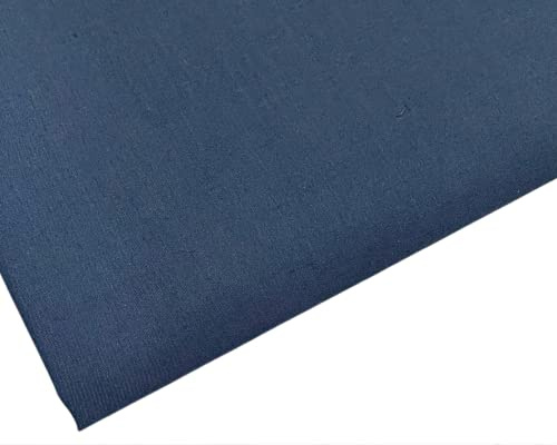 Vanligt marinblått polycotton-tyg - 112 cm brett - 40+ färger - 10 meter