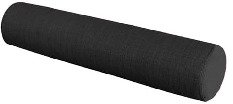 Waigg Kii Rundes Nackenrolle, langes Bettkissen, zylinderförmig, für Sofa, Armlehne, rundes Sofakissen für Nacken- und Lendenwirbelstütze (10 x 120 cm, Schwarz)