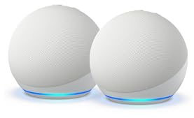 Echo Dot (Neueste Generation) | Smarter WLAN- und Bluetooth-Lautsprecher und gigantischem, sattem Klang | Weiß, mit Alexa+ Early Access (Packung mit 2)