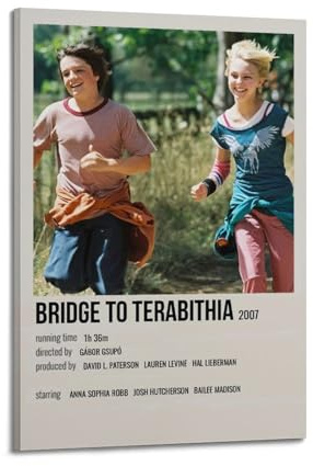 greb Poster artistique sur toile du film Bridge to Terabithia - Décoration murale pour chambre à coucher, salon - 60 x 90 cm - Pont vers Terabithia
