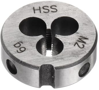 QUARKZMAN Terrajas Redondas Rosca Métrica M2 x 0.4 (Derecha) Herramienta de Reparación de Terrajas de Corte de Tornillos de Acero de Alta Velocidad (HSS)