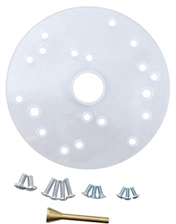 jojofuny 1set Router Base Plate Acrylic Router Base for Electric and Cordless Hand Easy to Install Centering Pin for Woodworking and Accessories