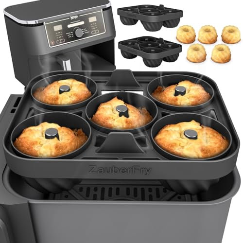 ZauberFry Mini molde para horno compatible con Ninja AF400EU, AF451EU, AF500DE y SL400EU freidora de aire caliente, accesorios, tartas, magdalenas, brownies