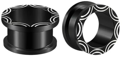 ANAZOZ Ohr Flesh Tunnel 22mm, Single Flared Plugs mit Halbkreis Zurückschrauben, Tunnel Schraubgewinde Ohrringe Piercing 2 Stück