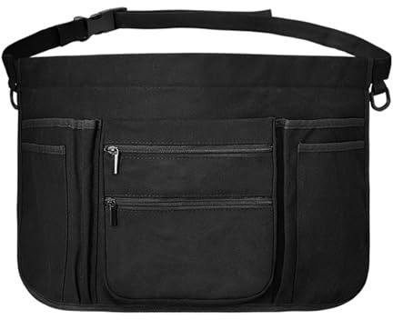 Belt Bag, Tool Belt Apron - Heavy Duty Canvas Work Apron with 7 Pockets - Belt Bag, Waist Bag, Small Mobile Phone Pocket, Multifunctional Canvas High Performance Work Apron for Ga