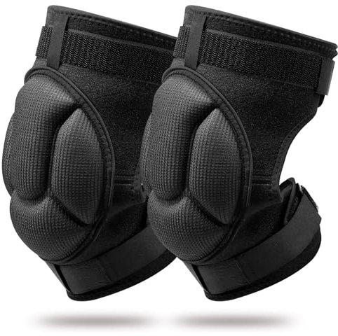HISUEKIG 1 Par Rodilleras Trabajo, Protección Para La Rodilla, Esponja EVA De, Rodilleras Voleibol Ajustables Adecuadas, Rodilleras Suaves Elásticas Unisex, Baloncesto,Ciclismo，Rodilleras Voley(M)