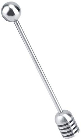 HAOHIZE Cuchara de miel de acero inoxidable, cuchara de miel y jarabe, cuchara de miel, varita de acero inoxidable 304 para recipientes de tarros de miel