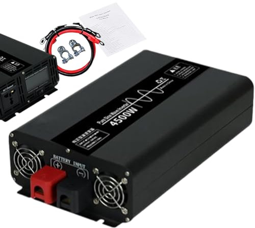 Wechselrichter Reiner Sinus 4500W 7000W 10000W kfz Spannungswandler DC 12V 24V 48V auf AC 230V Wandler Konverter Pure Sine Wave Power Solar Inverter Umwandler Stromwandler(4500W,12Vto220V)