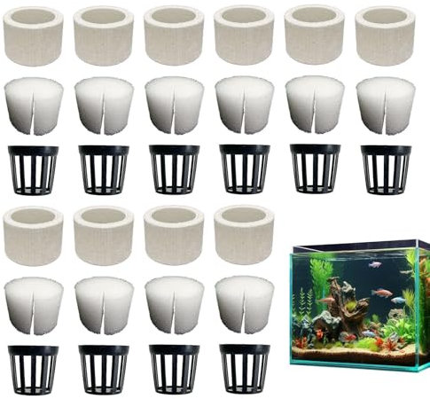 Genikeer Fish Tank Plant Weights | Aquarium Plant Ceramic Rings | Tropical Fish Tank Plant Holders | Aquarium Ceramic Plant Weights | Fish Tank Planting Rings | Weights For Water Plants