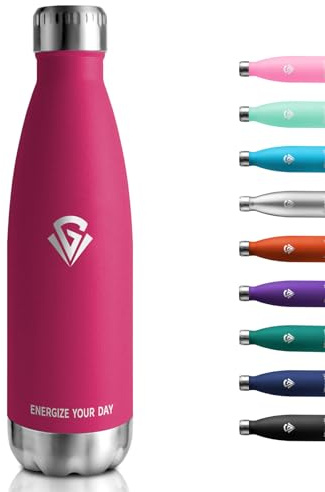 Cantimplora Termica 750ml, Botella Agua Acero Inoxidable sin BPA, Botella Termo con Doble Pared, Termo Reutilizable a Prueba de Fugas, Botella Agua para Niños, Adultos, Escuela, Oficina, Gimnasio