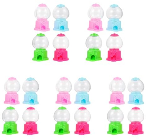 GIWFBQTR Gumball Machine, 3,7 Pouces Mini Distributeur de Bonbons Gumball Machines pour Cadeaux de FêTe d'enfants (Lot de 20)