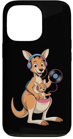 Kangourou Dj Avec Casque Vinyle Musique Coque pour iPhone 13 Pro