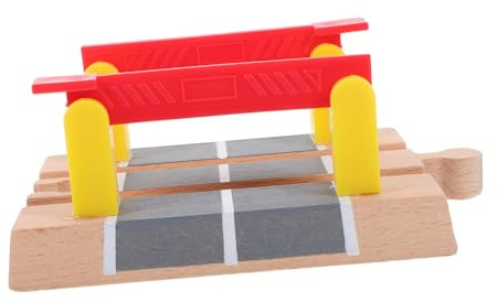 GETAJGHSD Wooden Railway Barricade Model Train Track Accessory Educational Toy for Children Simulation Road Block Plaything Diy Suitable for Train Toy Sets