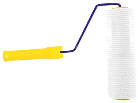 Generisch Selbstnivellierende Stachelwalze Bodenwalze 23cm Kunststoff mit Belüftungsstacheln für Epoxidharzböden Malerrolle Zufällige Farbe Zufälliger Stil