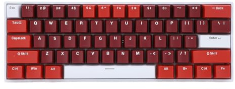 Sxhlseller Teclado Mecánico Inalámbrico RGB, 61 Teclas, Interruptor Azul, Blanco, Retroiluminado para Entusiastas de los Juegos