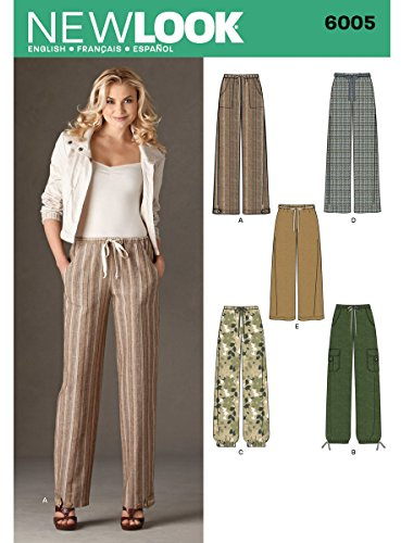 New Look Schnittmuster N6005 Damenhose, A (38-40-42-44-46-48-50)